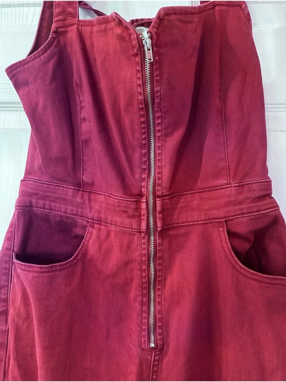 We The Free Women's Boot Cut Jumpsuit in Deep Wine Red